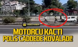 Zonguldak’ta polis-motorcu kovalamacası