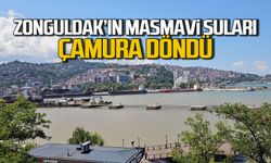 Zonguldak'ın masmavi suları çamura döndü
