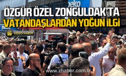 Özgür Özel Zonguldak’ta. Vatandaşlardan yoğun ilgi.