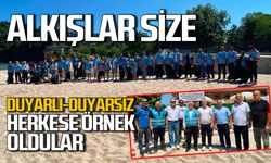 Sahile yayıldılar duyarlı-duyarsız herkese örnek oldular