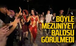 Mehmet Çelikel Lisesi mezuniyet törenine dansöz damga vurdu