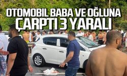 Ereğli’de otomobil baba ve oğluna çarptı: 3 yaralı