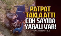 Alaplı'da patpat takla attı. Çok sayıda yaralı var