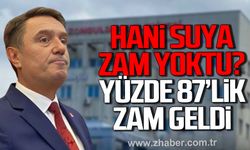 Zonguldak'ta su ücretlerine yüzde 87 oranında zam geldi.