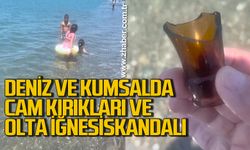 Denize atılan cam parçaları ve olta iğneleri büyük tepki!