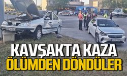 Havaalanı Kavşağı'nda kaza: Ölümden döndüler