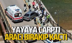Yayaya çarpan sürücü otomobilini bırakıp kaçtı