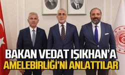 Veli Köktürk Bakan Vedat Işıkhan ile Amelebirliği’ni görüştü