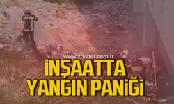 Kozlu’da İnşaat yangını paniğe neden oldu