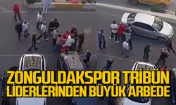 Zonguldakspor tribün liderleri arasında büyük arbede