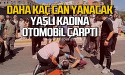 Zonguldak'ta yolun karşına geçmeye çalışan yaşlı kadına otomobil çarptı