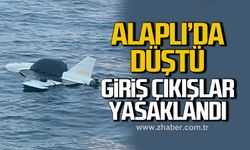 Alaplı'da düştü. Giriş çıkışlar yasaklandı