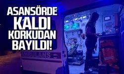 Asansörde mahsur kaldı... Korkudan bayıldı