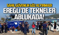 Ereğli'de tekneler ablukada.. Sahil Güvenlik göz açtırmadı
