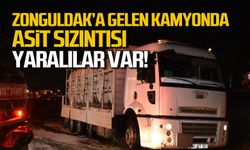 Zonguldak'a gelen kamyonda asit sızıntısı... Yaralılar var