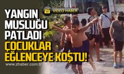 Zonguldak’ta yangın musluğu patladı, Sokak aquaparka döndü