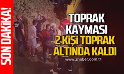 Bartın'da toprak kayması; 2 Kişi toprak altında kaldı