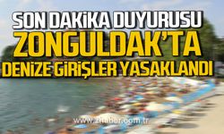 Zonguldak Valiliği duyurdu. Denize girişler yasaklandı.