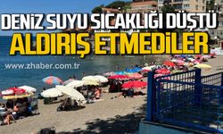 Zonguldak’ta deniz suyu sıcaklığı düştü. Aldırış etmediler.