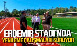 Erdemir Stadı’nda yenileme çalışmaları sürüyor.