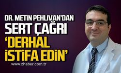 Dr. Metin Pehlivan’dan Zonguldak Tabip Odası’na sert çağrı: “Derhal istifa edin”