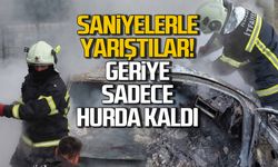 Kozlu'da yangın... Sadece hurdası kaldı