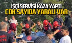 İşçi servisi kaza yaptı... Yaralıların durumu ağır