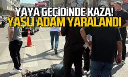 Yaya geçidinde kaza... Yaşlı adam yaralandı