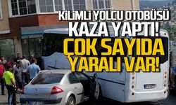 Kilimli yolcu otobüsü kaza yaptı... Çok sayıda yaralı var