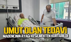 Kdz. Ereğli'de madenciye umut olan tedavi. Ayağı kesilmekten kurtarıldı.
