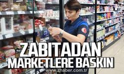 Devrek'te zabıtadan marketlere baskın.