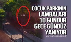 Bahçelievler’de çocuk parkının lambaları 10 gündür gece gündüz yanıyor