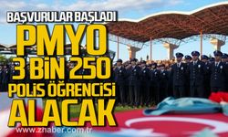 Polis Akademisi Başkanlığı 3 bin 250 polis öğrencisi alacak.