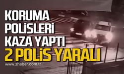 Bartın'da koruma polisleri kaza yaptı: 2 polis yaralandı