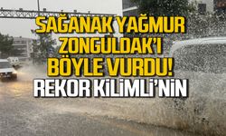 Sağanak Zonguldak'ı böyle vurdu... Rekor Kilimli'nin