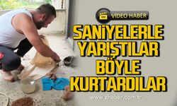 Kilimli'de saniyelerle yarıştılar