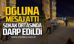 Karabük'te oğluna mesaj attığını iddia ettiği genci darp etti.
