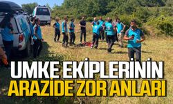 UMKE ekiplerinin arazide zor anları!