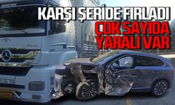 Yoldan çıktı karşı şeride fırladı: Çok sayıda yaralı var