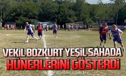 Milletvekili Saffet Bozkurt yeşil sahada hünerlerini gösterdi