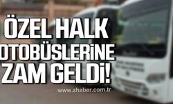Kilimli özel halk otobüslerine zam geldi.