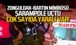 Zonguldak Bartın minibüsü şarampole uçtu. 12 yaralı