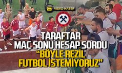 Zonguldakspor taraftarı maç sonu futbolcu ve teknik heyete hesap sordu: "Rezil futbol"