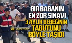 Bir babanın en zor sınavı: Kazada ölen bebeğinin tabutunu böyle taşıdı