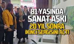 81 yaşındaki Şahinde Ermiş, 20 yıl aradan sonra ikinci sergisini açtı