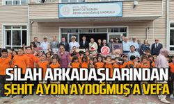 Silah arkadaşlarından şehidin adını taşıyan okula anlamlı destek