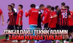Zonguldaklı teknik adamın takımı kupada turladı.