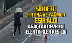 Bartın'da şiddetli fırtına ve yağış etkili oluyor