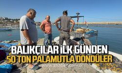 Balıkçılar Kilimli Limanı'ndan 50 ton palamutla döndü