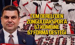 Cem Dereli'den Zonguldakspor'a 67 kombine 67 forma desteği